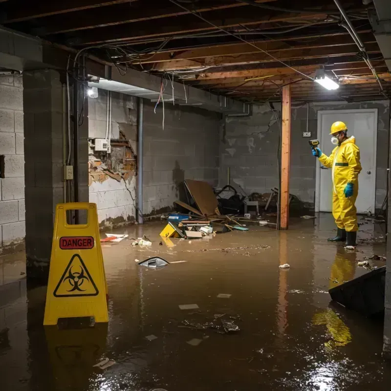 Flooded Basement Electrical Hazard in Colfax County, NE Property